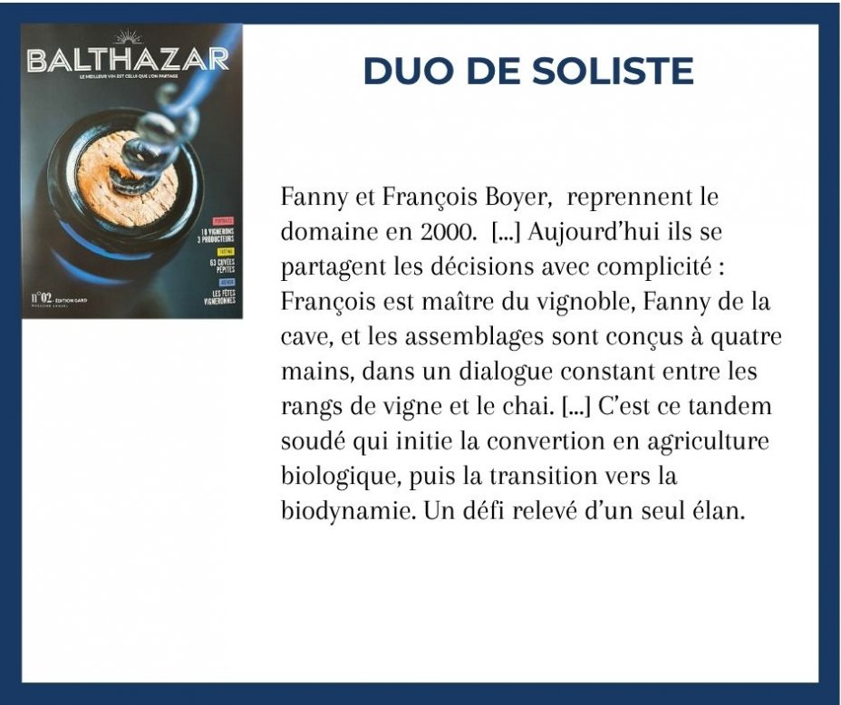 Balthazar - Duo de solistes