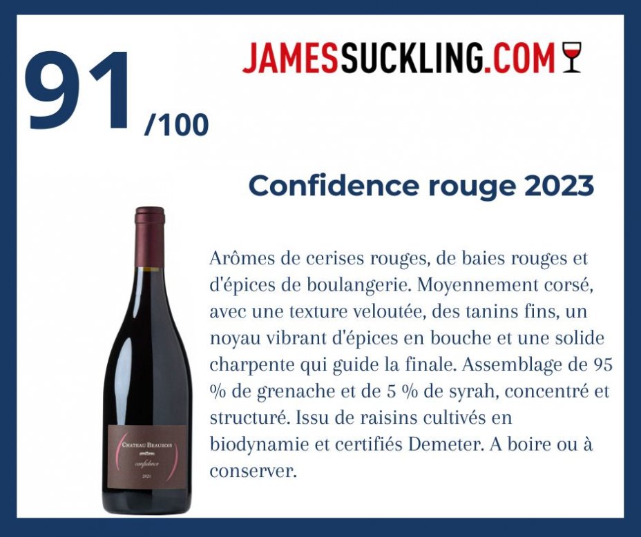 James Suckling - Confidence rouge 2023