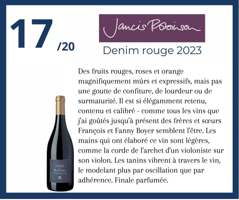 Jancis Robinson - Denim rouge 2023