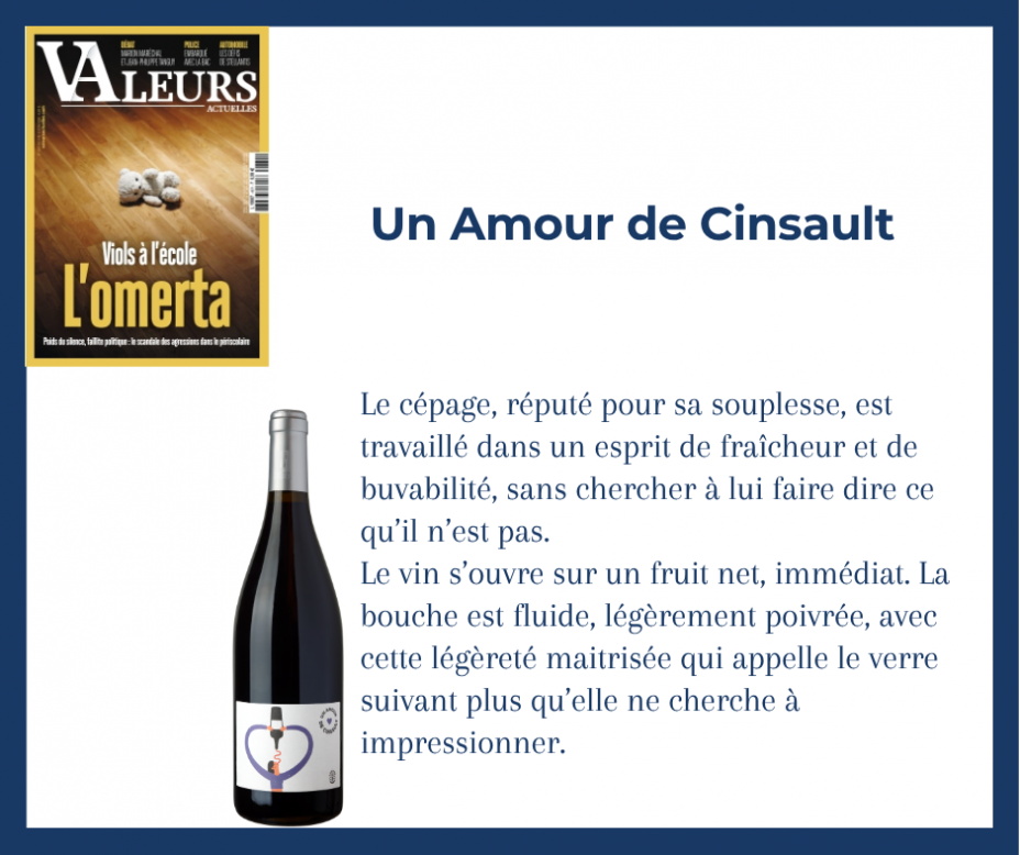 Valeurs Actuelles - Un Amour de Cinsault 