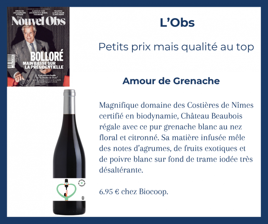 Obs - Un Amour de Grenache